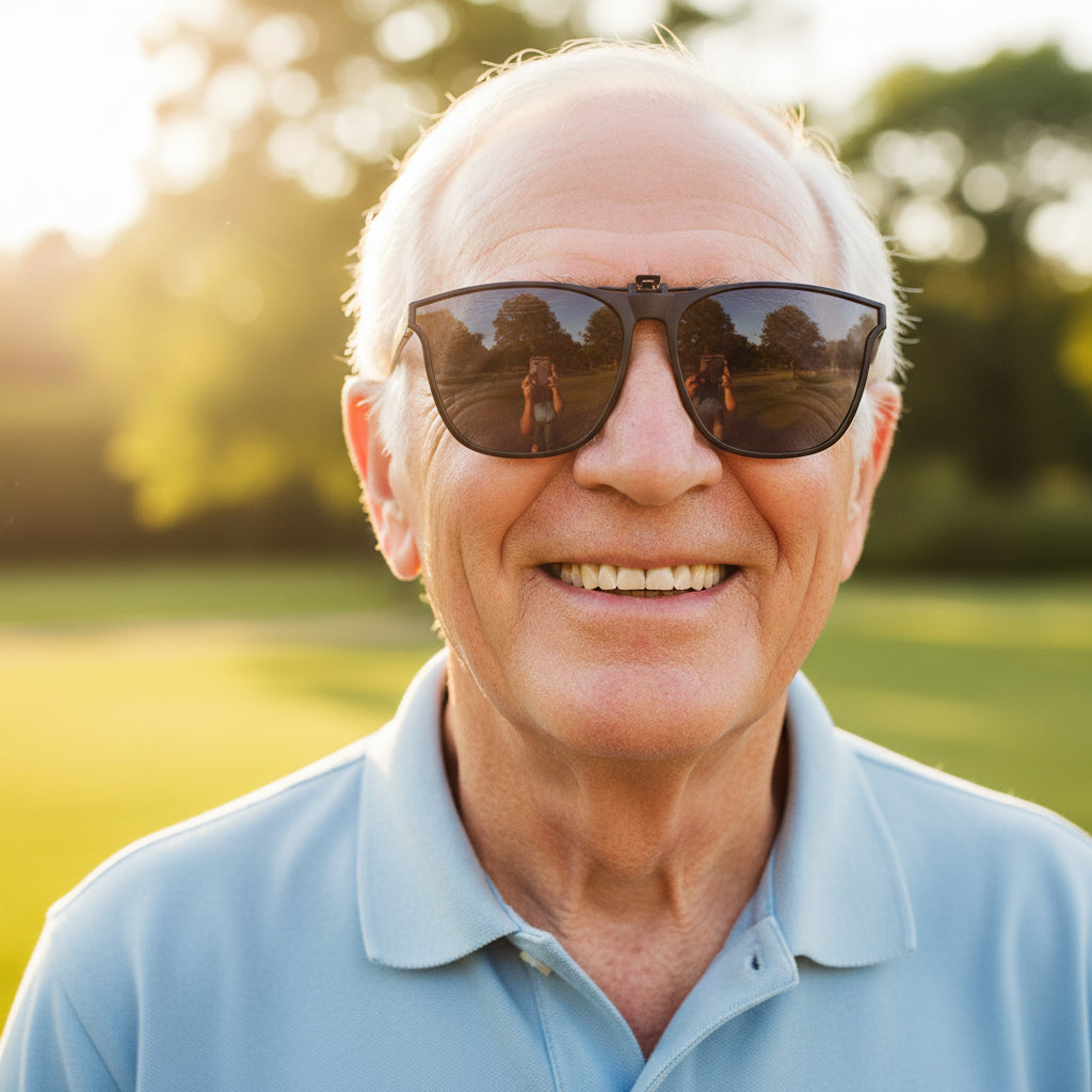 Lunettes de Soleil Polarisées à Clip - Verres Relevables sur Lunettes de Vue