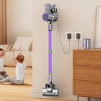 Aspirateur Balai Sans Fil Puissant 60KPA - Anti-Emmêlement & Écran LCD avec Support Mural