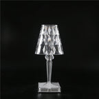 Lampe de table en cristal à commande tactile avec variateur à 3 niveaux