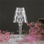 Lampe de table en cristal à commande tactile avec variateur à 3 niveaux