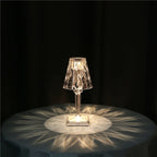 Lampe de table en cristal à commande tactile avec variateur à 3 niveaux