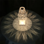 Lampe de table en cristal à commande tactile avec variateur à 3 niveaux