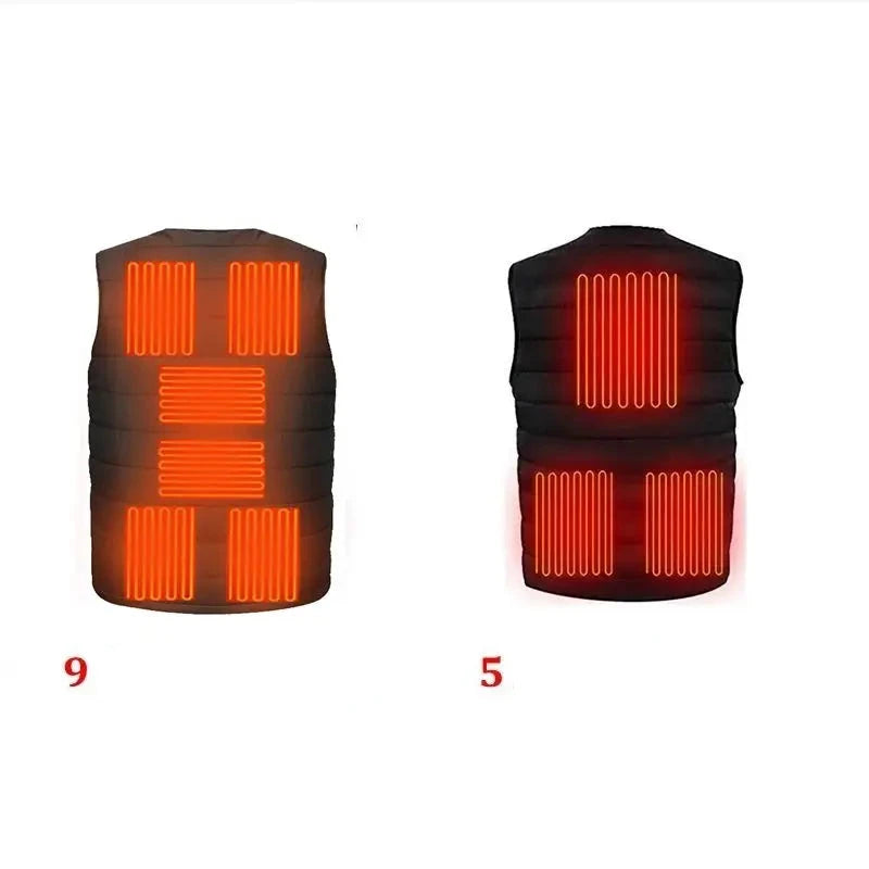 Gilet Chauffant Sans Manches Col V (Moto & Extérieur) — Protection Thermique pour Motards