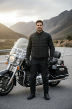 Gilet Chauffant Sans Manches Col V (Moto & Extérieur) — Protection Thermique pour Motards