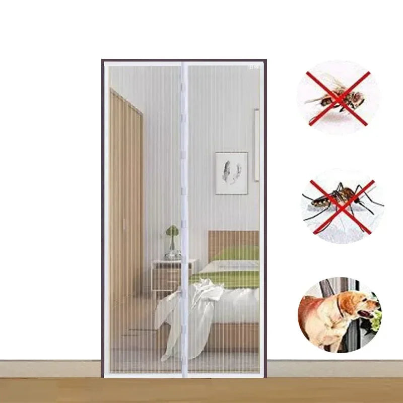 Moustiquaire de Porte Magnétique Renforcée – Rideau Anti-Insectes à Fermeture Automatique