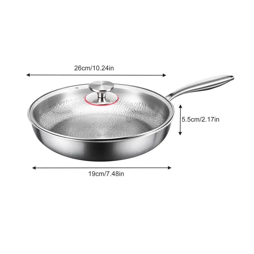 Poêle à frire antiadhésive en titane martelé, compatible avec les plaques à induction et la cuisine quotidienne