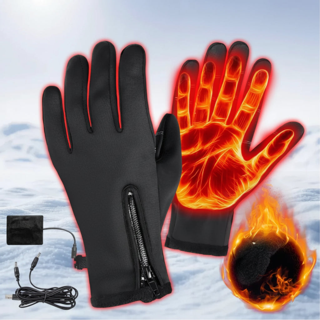 USB-beheizbare Handschuhe - Wärmeschutz & Touchscreen-kompatibel für Skifahren, Motorradfahren und Wandern