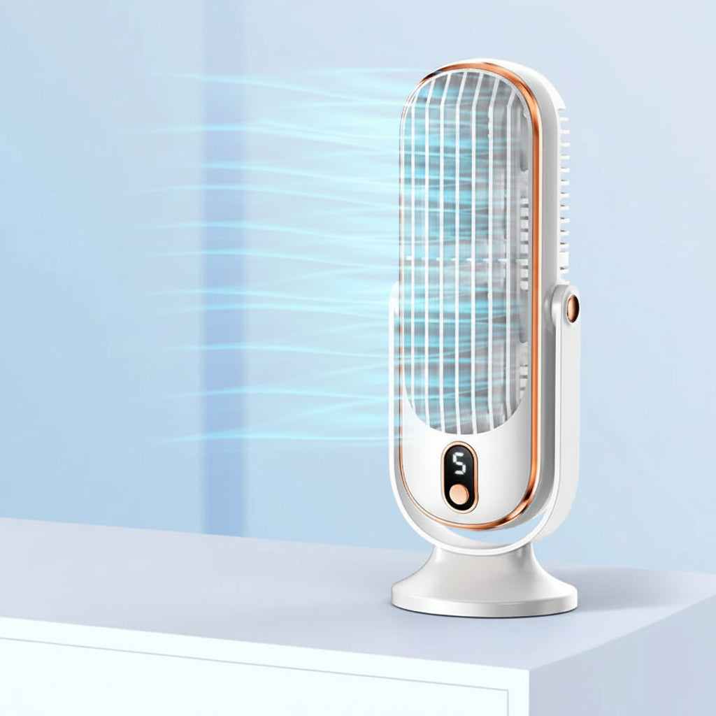 Ventilateur portable rechargeable silencieux avec rotation à 720°