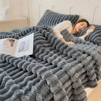 Couverture d'hiver chaude en peluche douce