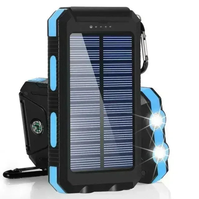 Batterie Externe Solaire 10 000 mAh – Étanche & Antichoc