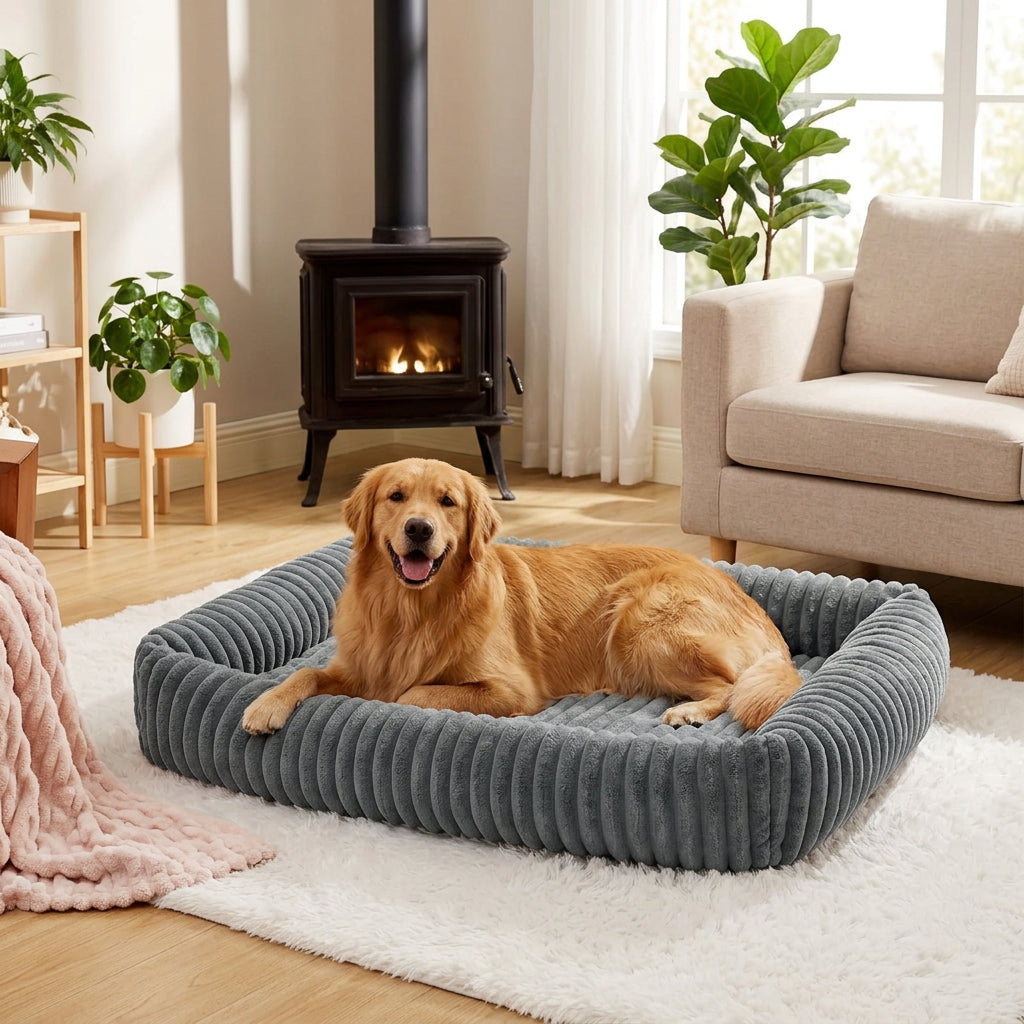 Orthopädisches, weiches Plüsch-Hundebett — Komfort & Halt für alle Jahreszeiten