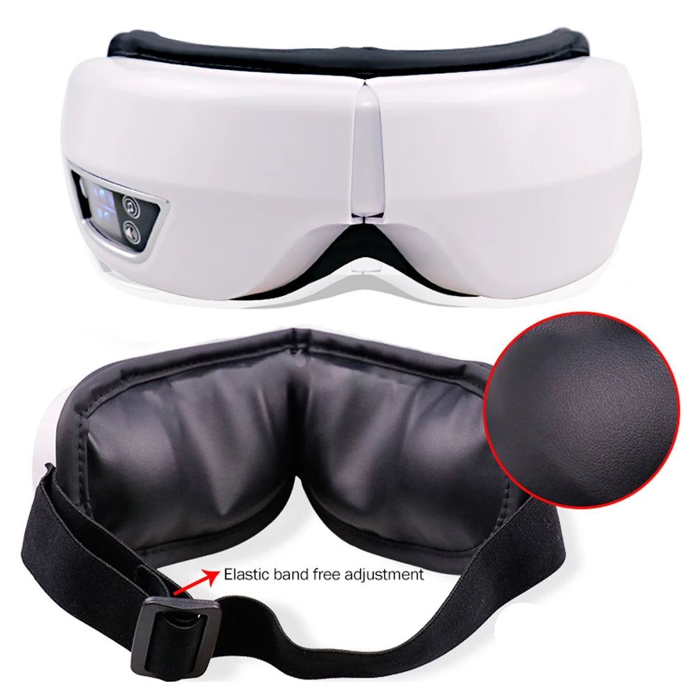 6D-Augenmassagegerät — Druckluftmassage, Wärmebehandlung & Bluetooth-Musik