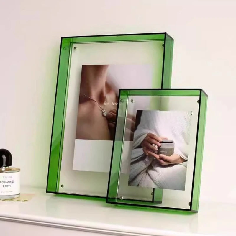 Cadre photo transparent au design minimaliste moderne