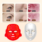 Kabellose LED-Lichttherapie-Gesichtsmaske mit 7 Farben – Wiederaufladbar & Phototherapie-Behandlung