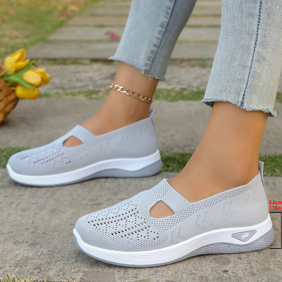Chaussures de Marche en Maille pour Femmes - Grand Confort à Coussin d'Air