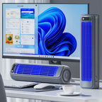 Ventilateur Compact Sans Fil 2-en-1 – Fixation Murale ou Posé avec 3 Vitesses et Mode Silencieux