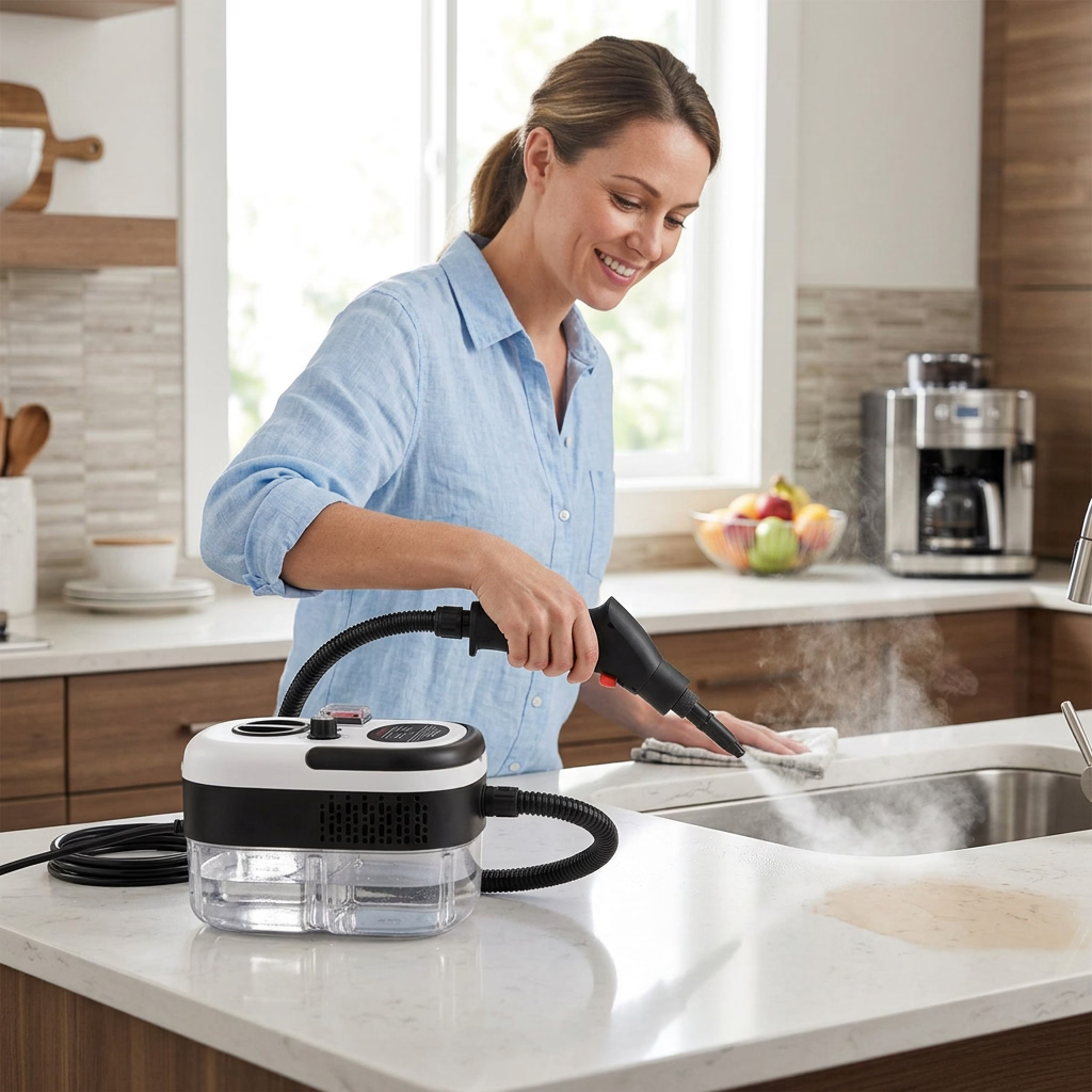 2500W Portable High-Pressure Steam Cleaner - 1.6L Tank & Fast Heating