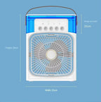 Rafraîchisseur d'Air Portable 3-en-1 avec Humidificateur et Veilleuse LED