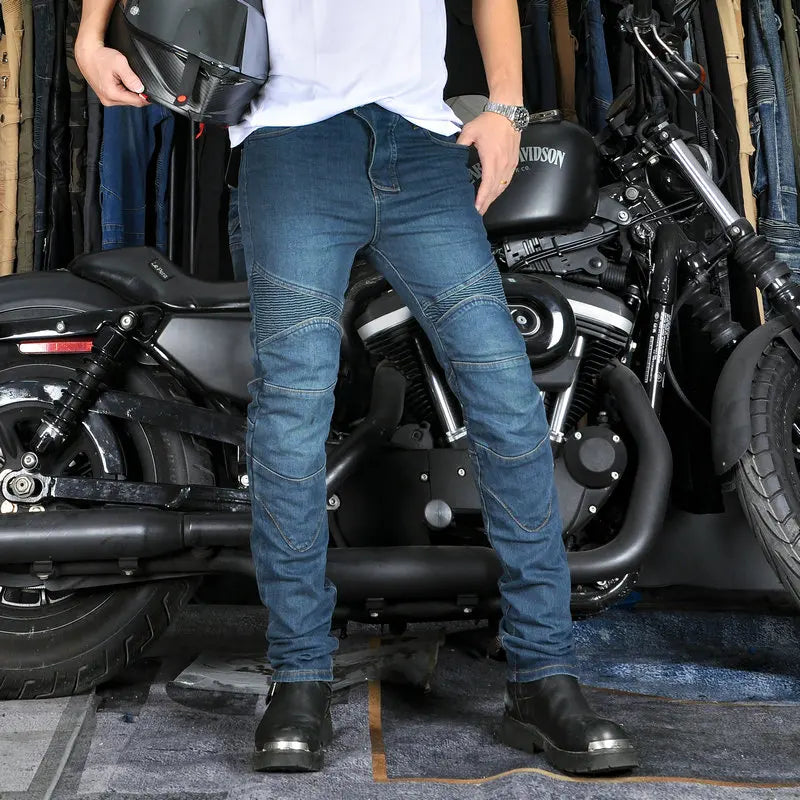 🏍️ Verstärkte Anti-Sturz-Motorradjeans — Riding-Hose mit CE-Protektoren (für alle Jahreszeiten)