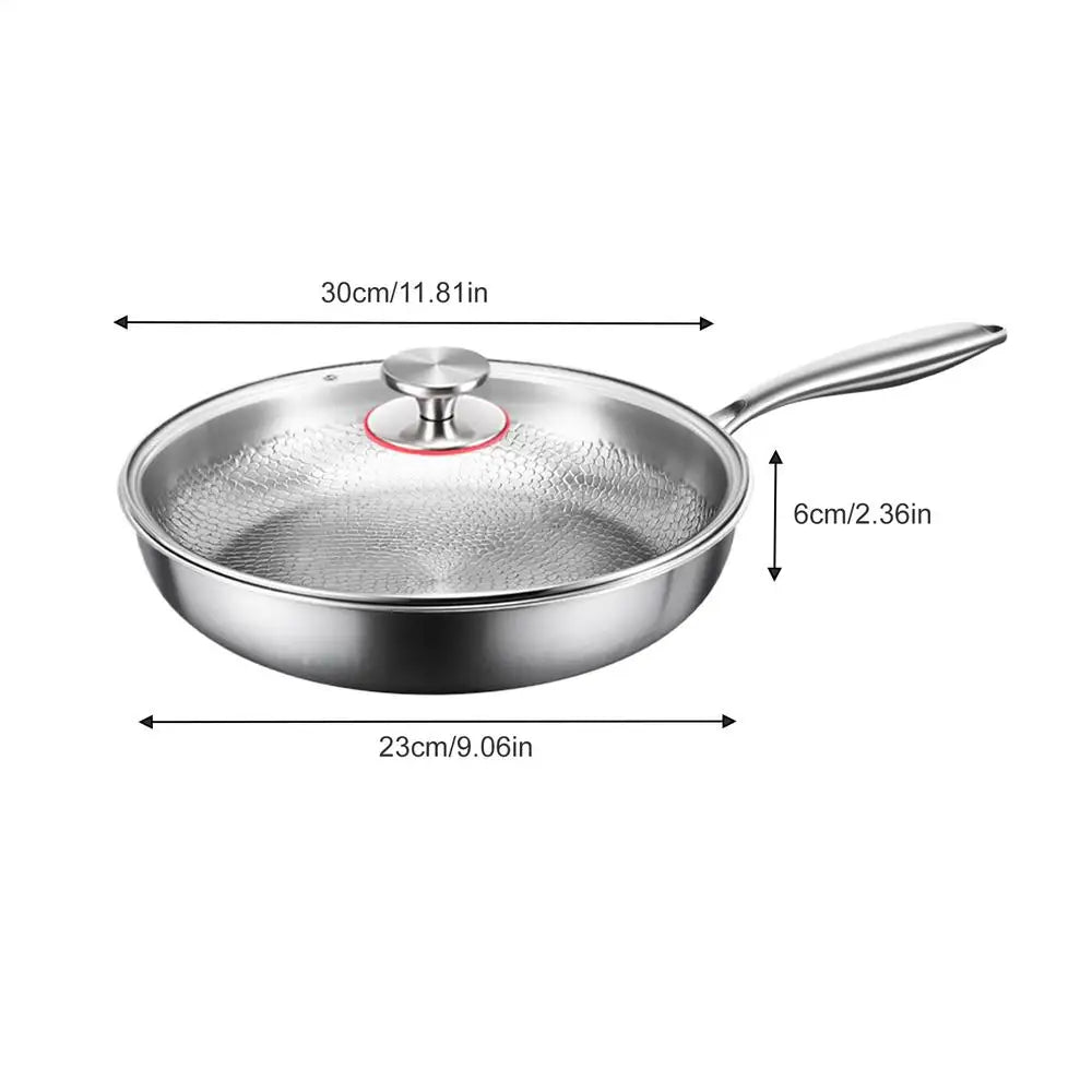 Poêle à frire antiadhésive en titane martelé, compatible avec les plaques à induction et la cuisine quotidienne