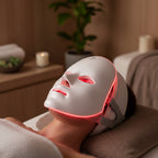 Kabellose LED-Lichttherapie-Gesichtsmaske mit 7 Farben – Wiederaufladbar & Phototherapie-Behandlung