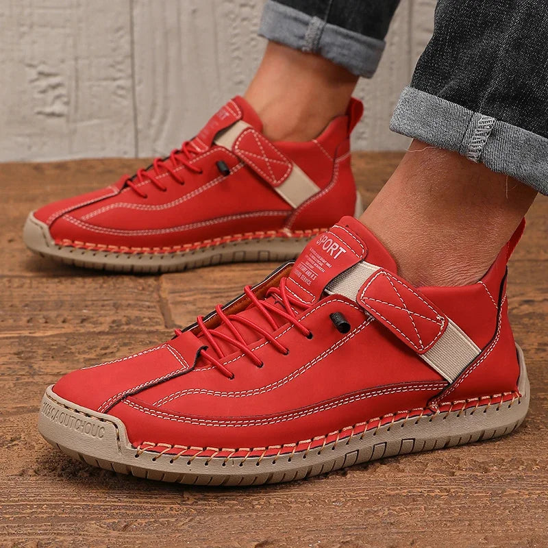 Baskets confortables pour femmes | Semelle amortissante et ajustement par sangle velcro réglable | Chaussures de marche légères et respirantes faciles à enfiler. Style moderne.