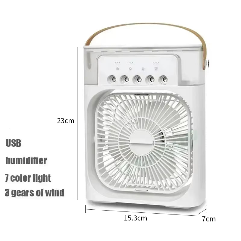 Rafraîchisseur d'Air Portable 3-en-1 avec Humidificateur et Veilleuse LED