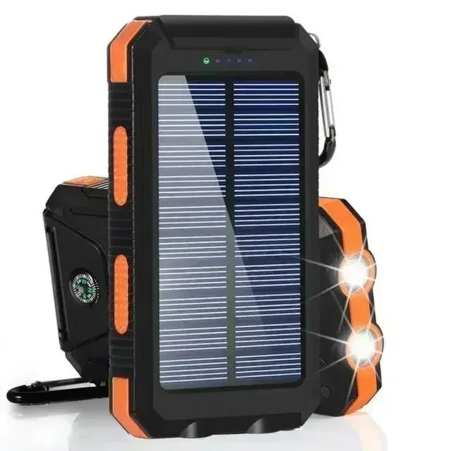 Batterie Externe Solaire 10 000 mAh – Étanche & Antichoc