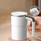 Mug à café rechargeable et auto-mélangeur – Mélangeur électrique portable en acier inoxydable avec rotation magnétique