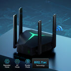 Leistungsstarker AC1200 Dual-Band WLAN-Repeater - Signalverstärker 2,4 GHz & 5 GHz