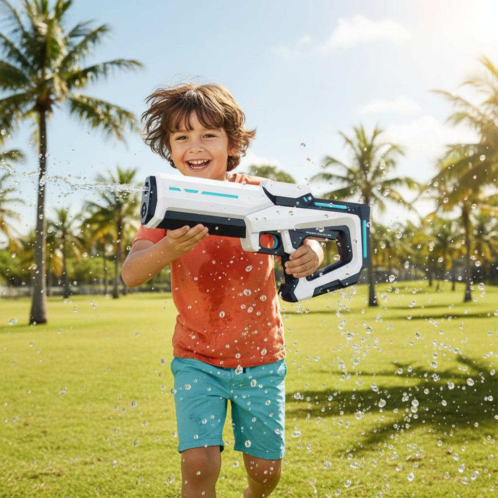 Pistolet à eau électrique 42 cm avec aspiration automatique et batterie rechargeable