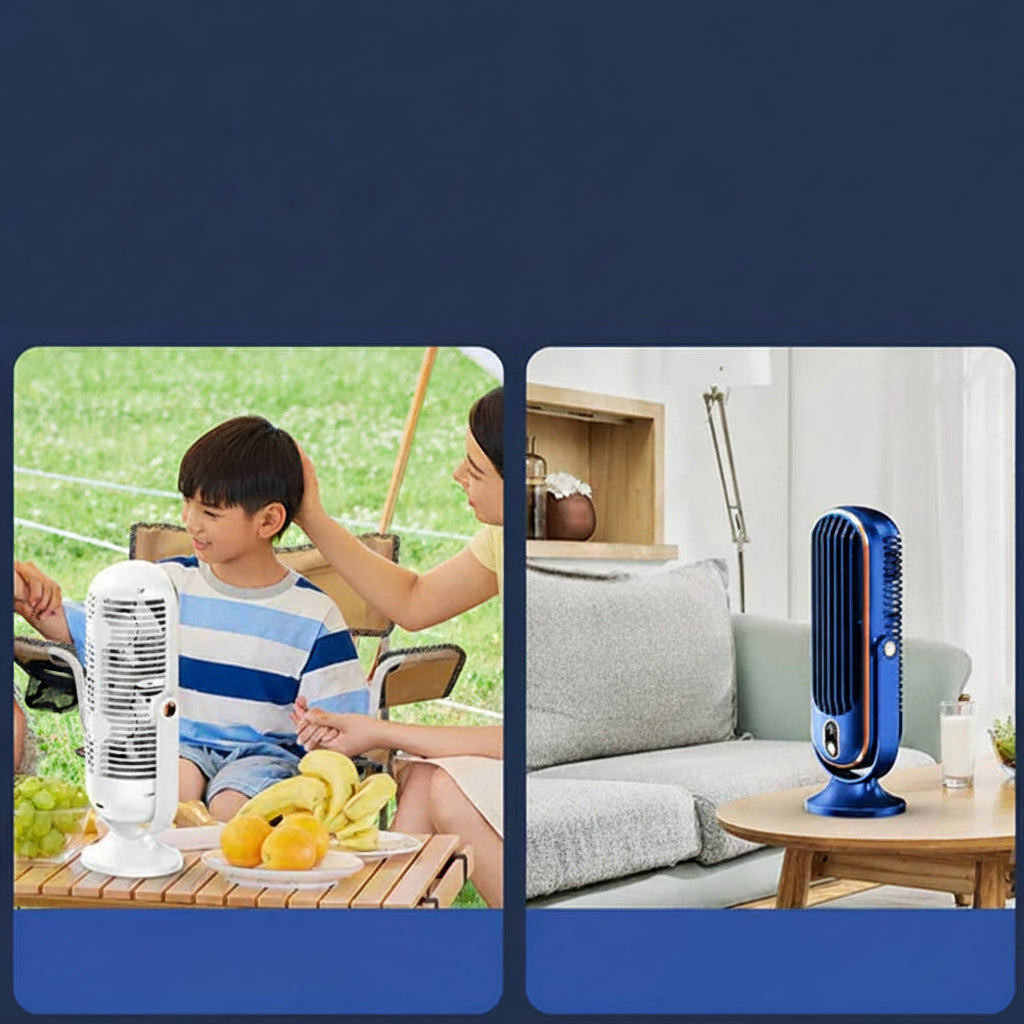 Ventilateur portable rechargeable silencieux avec rotation à 720°