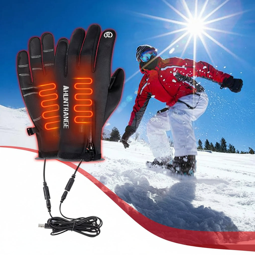USB-beheizbare Handschuhe - Wärmeschutz & Touchscreen-kompatibel für Skifahren, Motorradfahren und Wandern