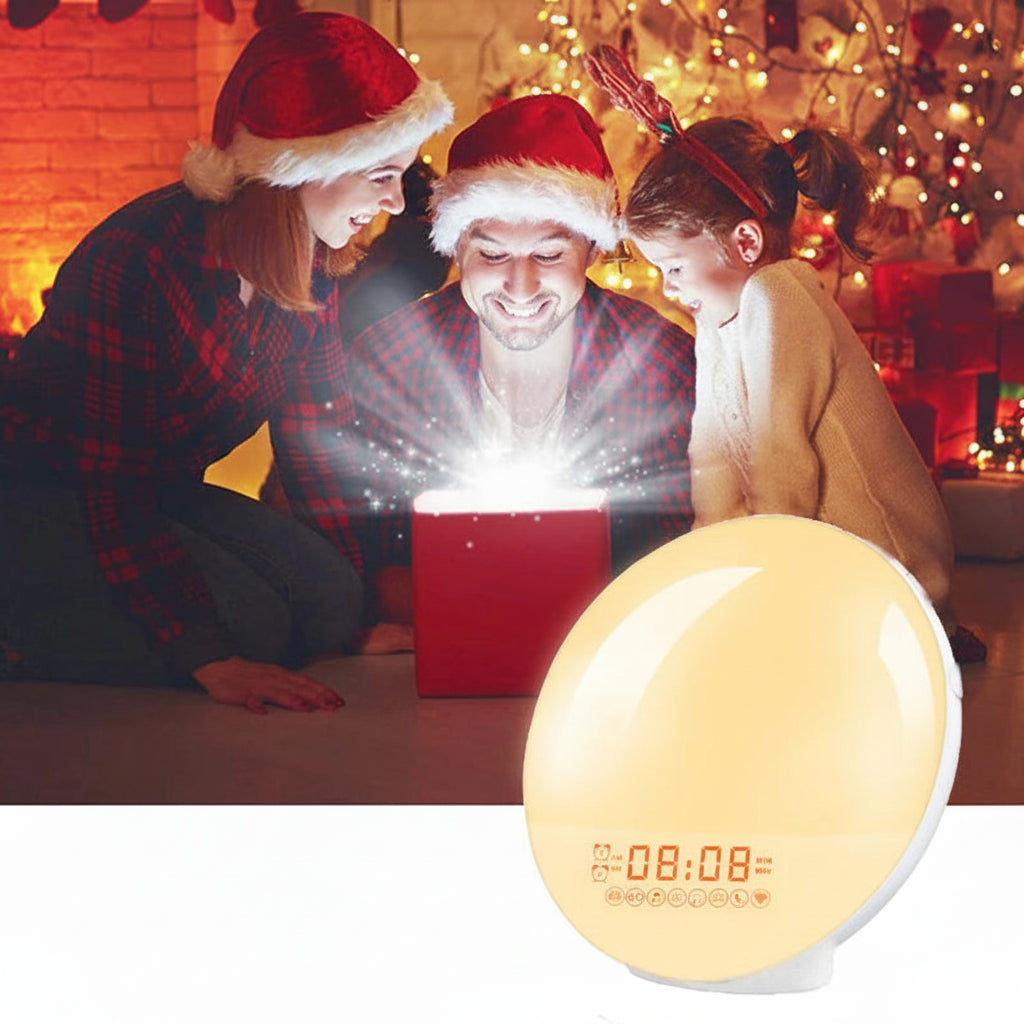 Réveil Lumineux Éducatif - Simulateur de Lever du Soleil et Veilleuse