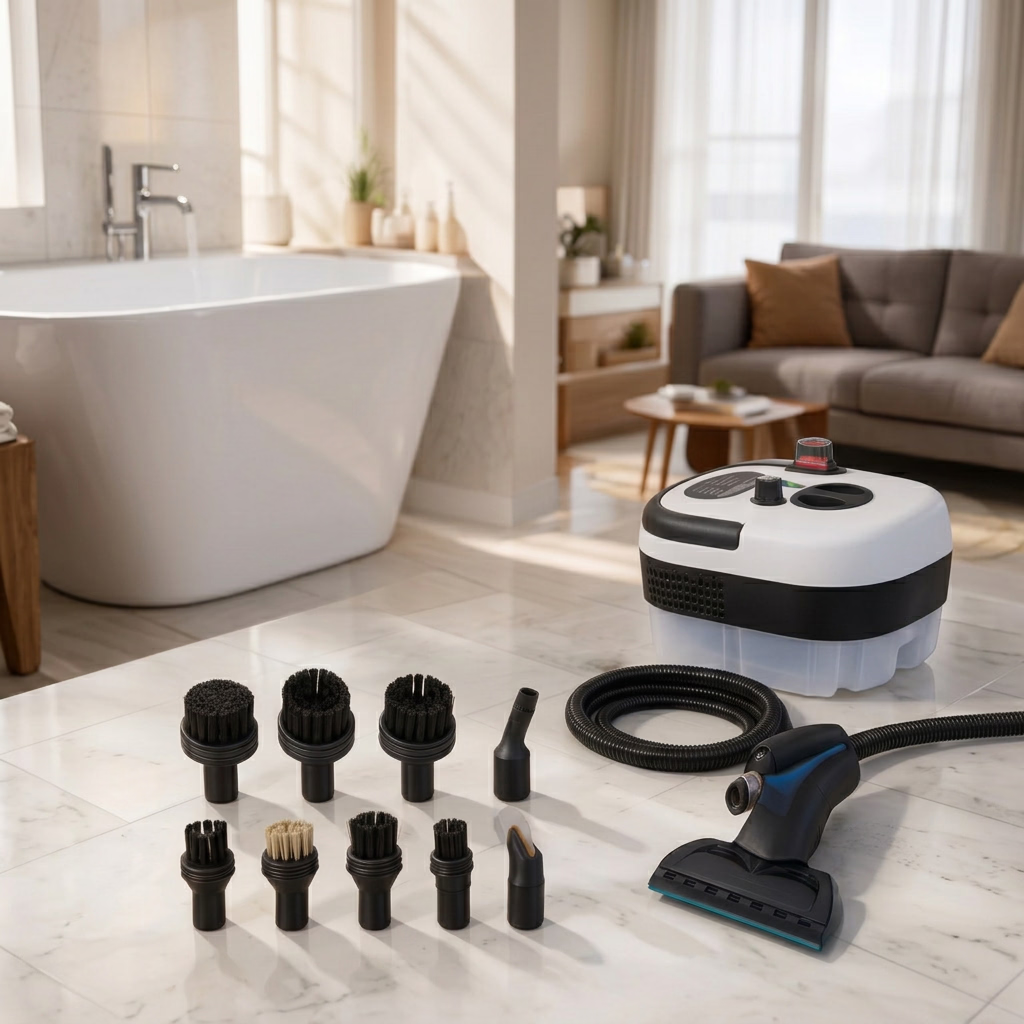 2500W Portable High-Pressure Steam Cleaner - 1.6L Tank & Fast Heating