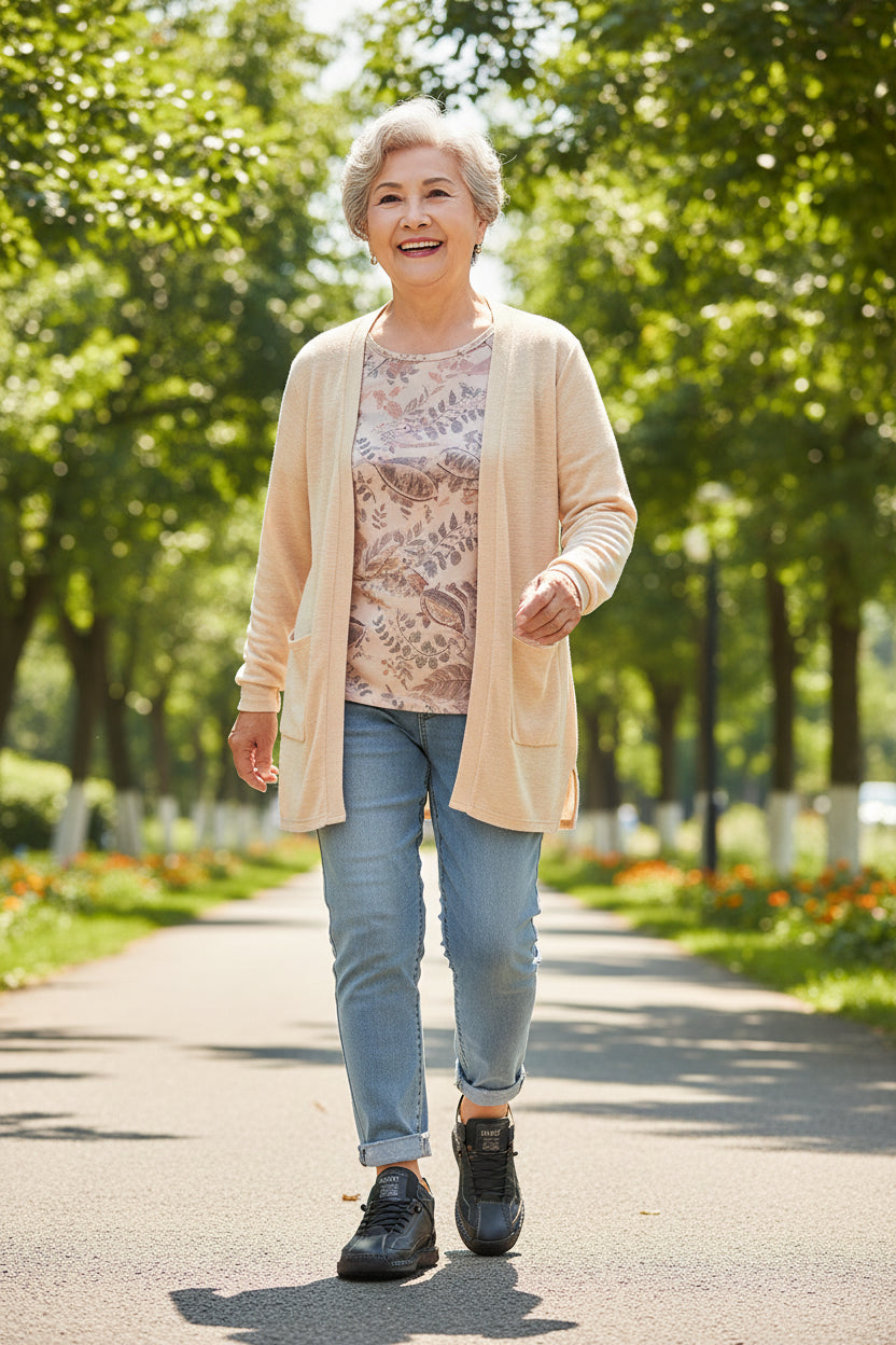 Baskets confortables pour femmes | Semelle amortissante et ajustement par sangle velcro réglable | Chaussures de marche légères et respirantes faciles à enfiler. Style moderne.