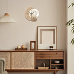 Horloge Murale Silencieuse Motif Lune - Bois Design Japonais & Mouvement Quartz