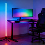 Lampe de sol LED RGB 120cm | Éclairage ambiant pour salon et gaming | Contrôle via application mobile et synchronisation musicale automatique