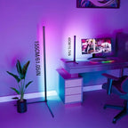 Lampadaire LED d'Angle RGB Smart — Éclairage d'Ambiance Synchronisation Musique & Contrôle Application (Salon, Chambre, Gaming)