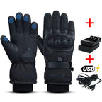 Elektrische beheizbare Touchscreen-Handschuhe für Motorrad, Ski & Fahrrad - Schnelles Aufheizen, 3 Stufen