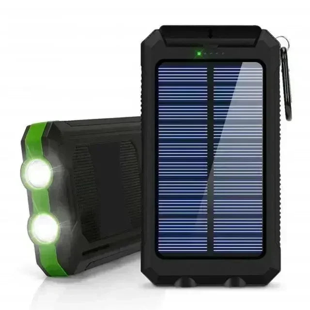 Batterie Externe Solaire 10 000 mAh – Étanche & Antichoc