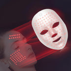 Kabellose LED-Lichttherapie-Gesichtsmaske mit 7 Farben – Wiederaufladbar & Phototherapie-Behandlung