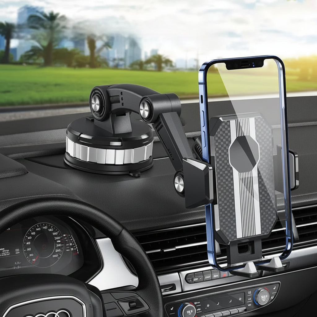 Support de téléphone pour voiture avec Ventouse puissante | Rotation à 360°