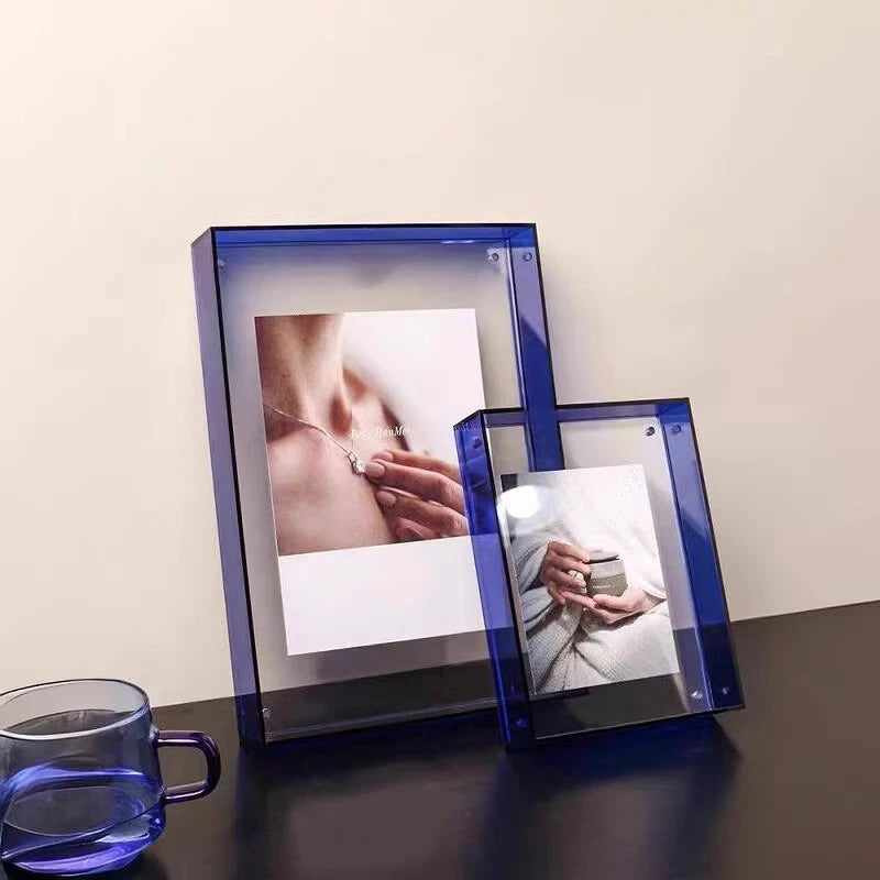 Cadre photo transparent au design minimaliste moderne