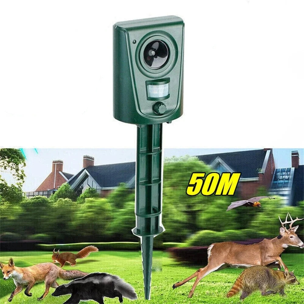 Répulsif Solaire à Ultrasons pour Animaux – Protection de Jardin