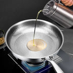 Poêle à frire antiadhésive en titane martelé, compatible avec les plaques à induction et la cuisine quotidienne