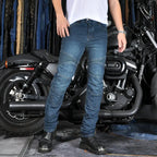 🏍️ Reinforced Anti-Fall Motorcycle Jeans — Riding Pants with CE Protections (All Seasons)