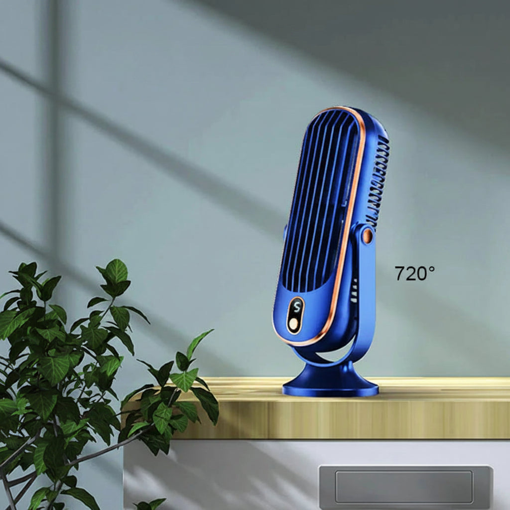 Ventilateur portable rechargeable silencieux avec rotation à 720°