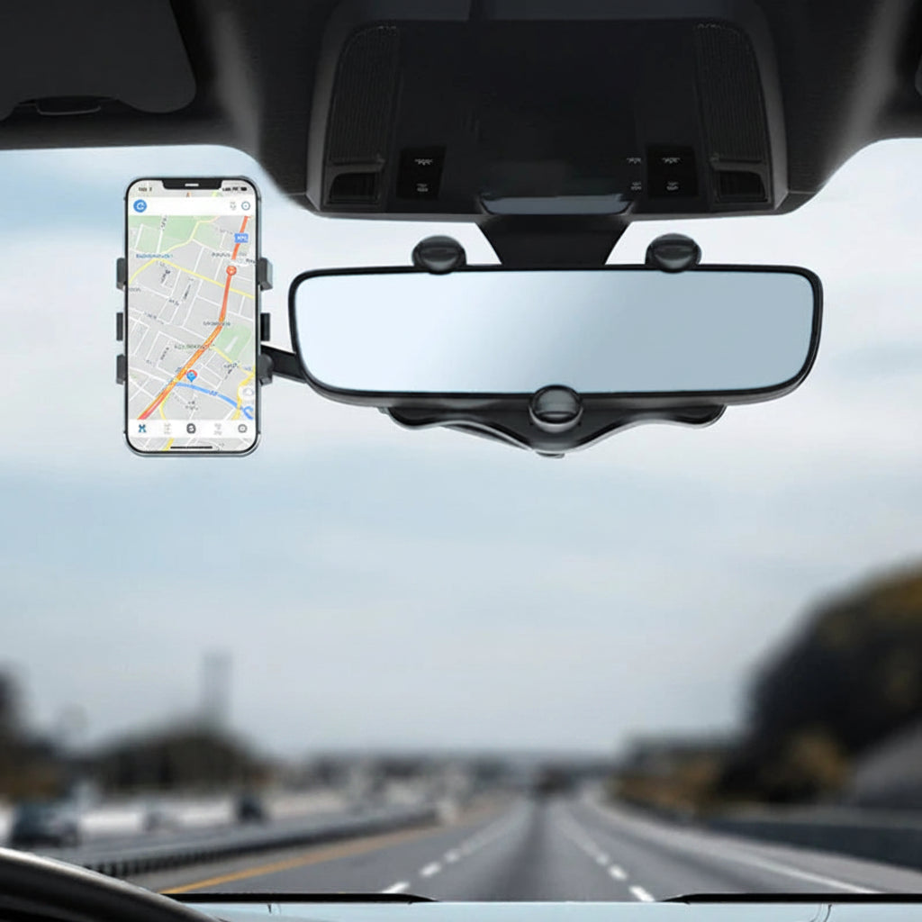 Support de téléphone pour rétroviseur à 360 degrés