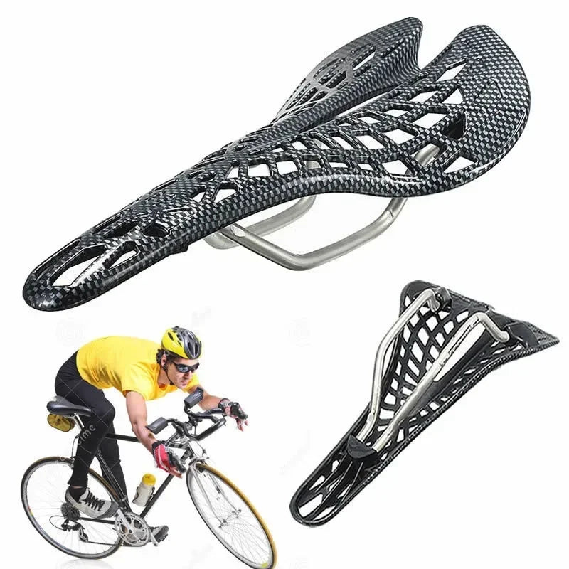 Selle de Vélo Ergonomique à Suspension Intégrée – Ultra-Ventilée 69 Trous, Châssis Chrome-Molybdène Allégé